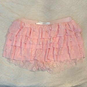 Ruffle Lace Skirt Shorts
